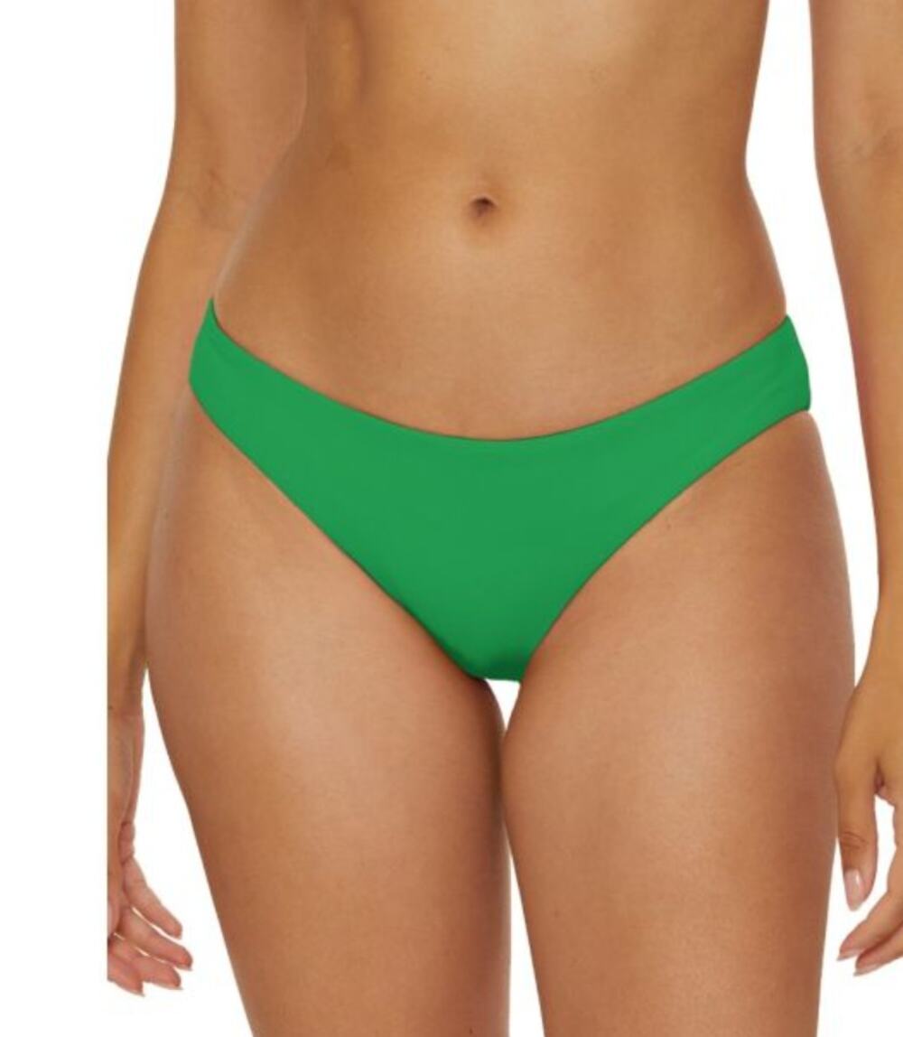 BECCA Women's Coast Shirred Adela Hipster Bikini Bottom Medium Green Emerald NWT